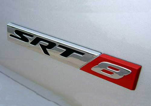 Mopar OEM "SRT-8" Logo Emblem - Click Image to Close